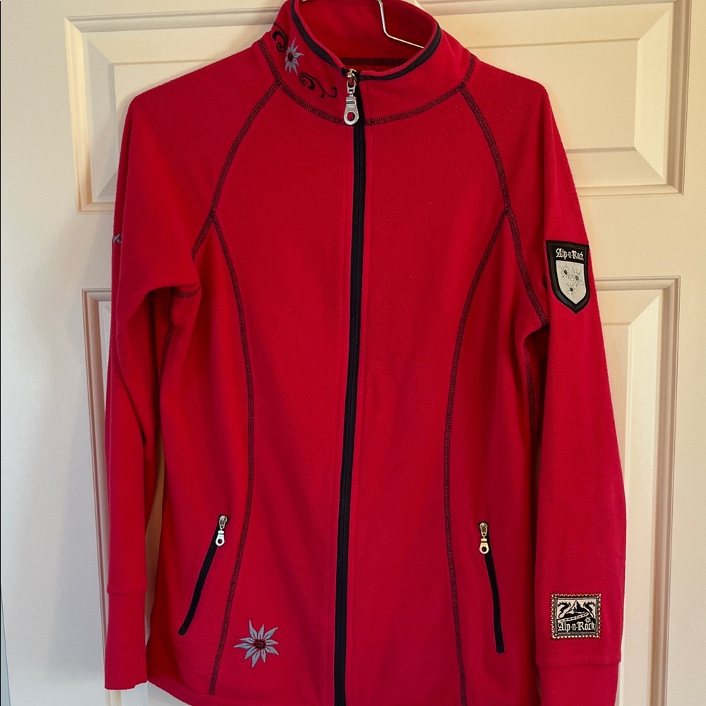 Alp N Rock Pink Women's Apres ski Fleece Jacket